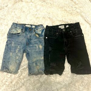 2 distressed shorts